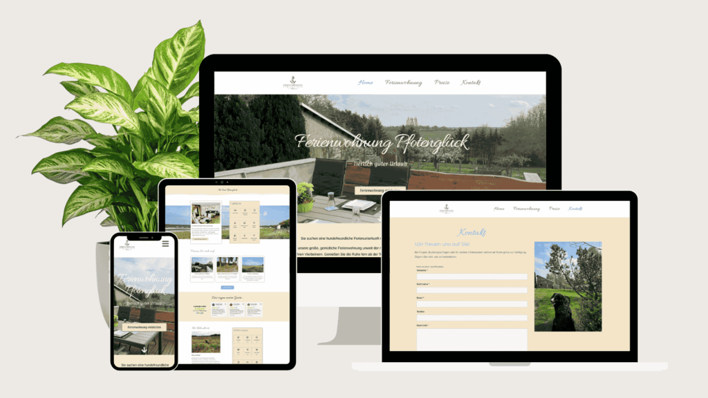 Webdesign für Ferienunterkünfte - FeWo Website